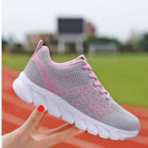 

running shoes for women breathable lace up lightweight lace-up zapatos de mujer comfortable soft good grip sneaker antiskid soft