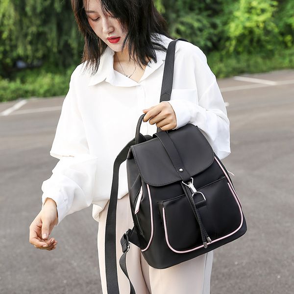 

2020 new ladies backpack korean fashion casual simple waterproof oxford cloth large capacity women's backpack