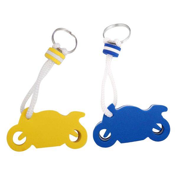 

2x floating motorcycle keyring buoyant key ring water sports accessary