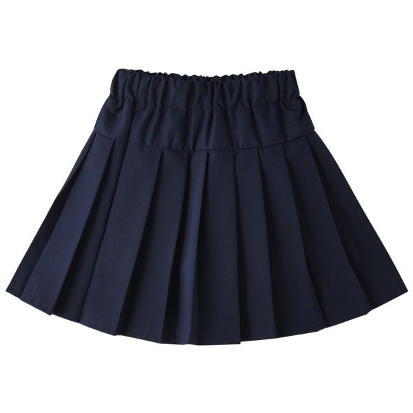 

Baby Girls Solid Color Pleated Preppy Skirts School Children Skirts 2019 Summer Autumn Elastic Waist Flared Teenage Mini Skirts