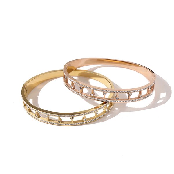 

fashion queen crown titanium steel micro zircon stone multi layer charm bracelet for women party jewelry, Black