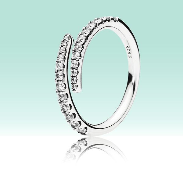 

new cz diamond luxury ring original logo box for pandora 925 sterling silver women wedding gift jewelry rings sets, Slivery;golden