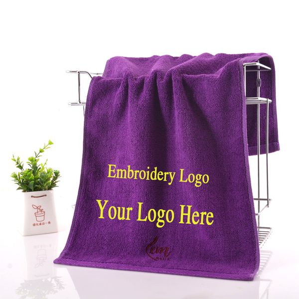 

6pcs towels cotton purple bath towel for l custom embroidery face towel personalized customized sports beach gift