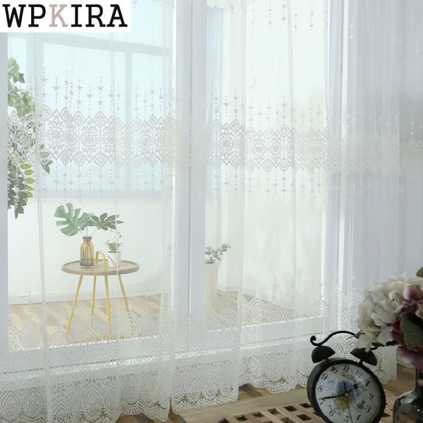 2019 Beige White Yarn Tulle Curtains For Living Room Bedroom