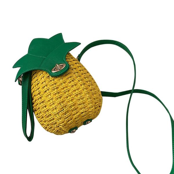 

фруктовый ананасовое соломы женские сумки rattan цилиндрическая сумка женский мини сумка одного плеча с засов диагональных сумки 2019