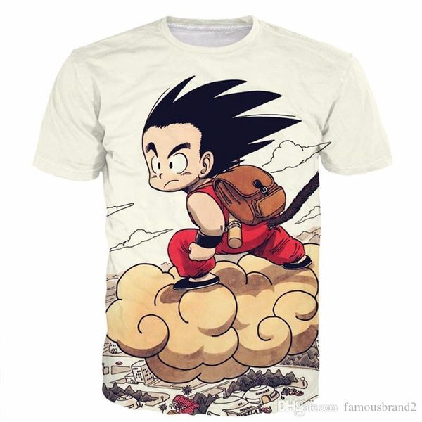 

в dragen мяч гоку печати человек tshirt конструктор супер саян лето ткань hemme повседневный дышащие tops, White;black
