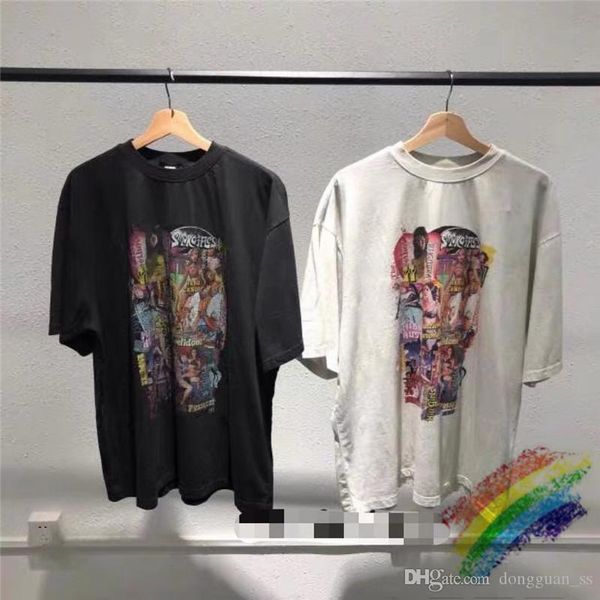 

2020ss digital direct injection t-shirt men women tee t-shirts, White;black