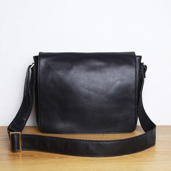 

lanspace genuine leather men's shoulder bag leisure handbag cow leather bag japanese style