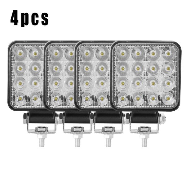 

1pc/2pcs/4pcs 9v-30v 160w 3 inch square car truck off-road 16bead led work light spotlight fog lamp 6000k led work light