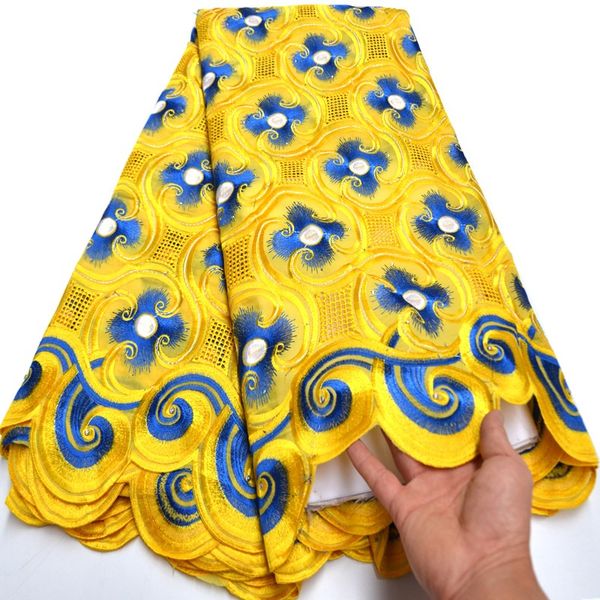 

2020 the latest big african swiss voile lace with stones for wedding african fabric lace 100% cotton swiss voile lace -n8819, Black;white