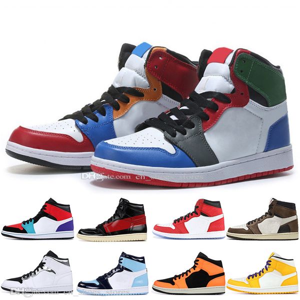 

1 high og travis scotts basketball shoes spiderman unc 1s 3 mens homage to home royal blue sport designer sneakers trainers