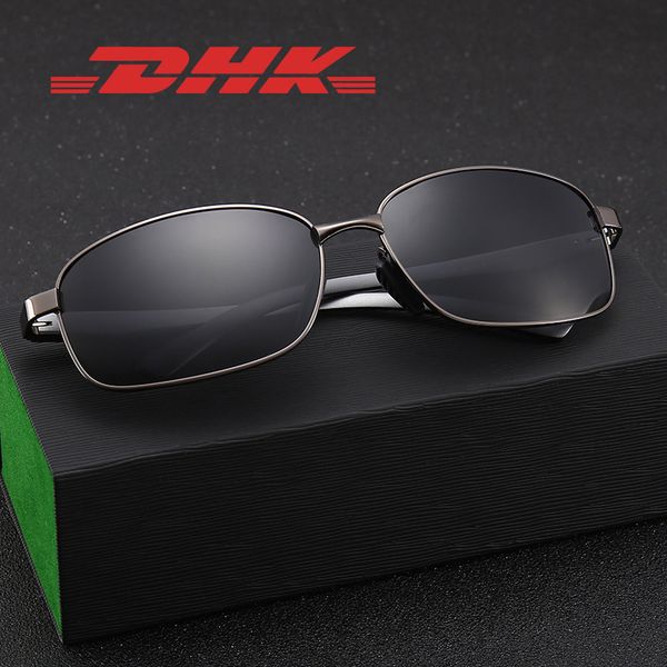

new uv400 men's polarized sunglasses stylish metal eyeglasses cycling driving sunglasses dhk7755, White;black