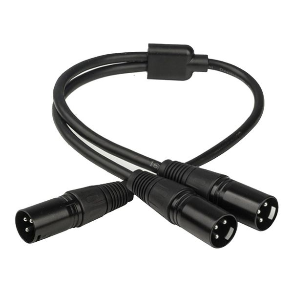 

3pin xlr male jack to dual 2 male plug y splitter