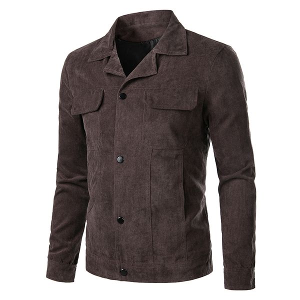 

2019 autumn new tooling jacket men's fashion baseball uniform korean male casual solid color coat plus size streetwear, Black;brown