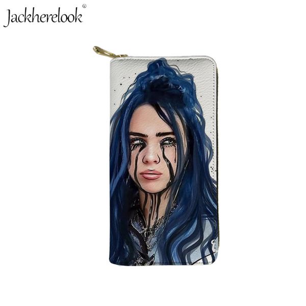 

jackherelook billie eilish печать монеты сумка для laides подростковой кошелек из кожи длинного кошелька для держателя женщин муфту- momey с, Red;black