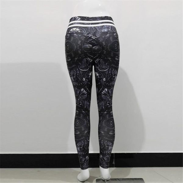 

высокая талия геометрическая печати фитнес женщины леггинсы натяжные тренировки женщины йога брюки повседневный бодибилдинг бег брюки # bl3, White;red