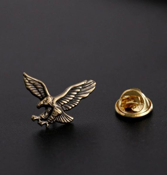 

1pcs suit formal wear small eagle metal accessory brooch men pin animal brooch vintage jewelry retro gift, wholesale daxgr, Black;gray