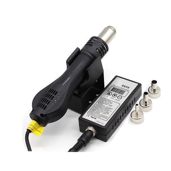 

8858 soldering station heat gun air blower solder station bga rework with heat gun heater air nozzle