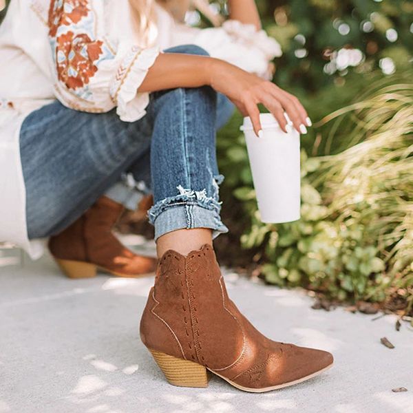 

ankle boots for women luxury autumn shoes fashion solid colors ankle single shoes short boots bota feminina#g3, Black