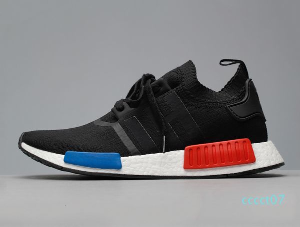 

runner r1 primeknit running shoes men women triple black white red blue mastermind japan outdoor runner sports size 36-44 ct7