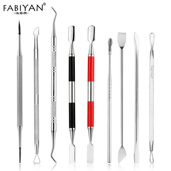 

double-end cuticle pusher remover dead skin finger toe tips stainless steel silicone handle nail art manicure care tool pedicure