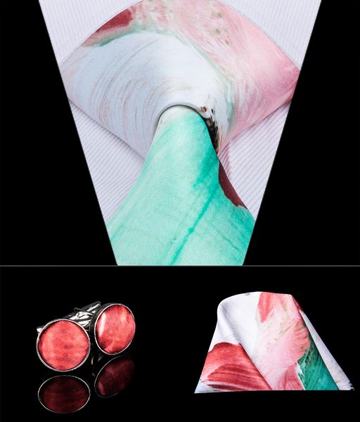 

hi-tie новый дизайн новинка шелковый мужской галстук цветочный узор галстук hanky ​​запонки набор бизнес свадебный галстук n-3091, Black;blue