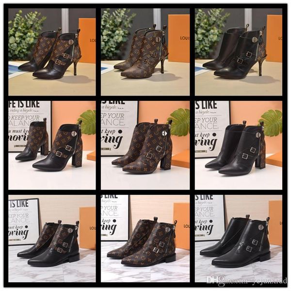 

top lurete desert boot мода luxuries дизайн женщины boots грубых пятки мартин bootss flamingo медаль дама зимние сапоги 35-42, Black