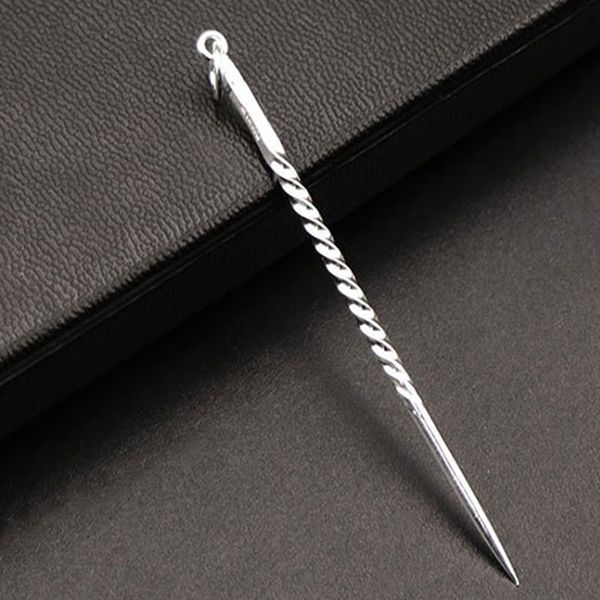 

outdoor portable silver toothpicks storage reusable non-toxic toothpick fruit fork key chain ornament a toothpicks
