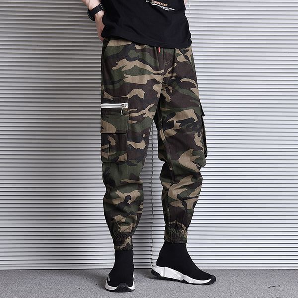 

мода streetwear мужские джинсы сыпучие fit повседневные большой карман штанах green camouflage бегуны брюки hombre хип-хоп джинсы мужские, Blue