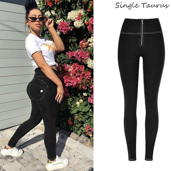 

push up denim pants women fashion skinny jeans mujer pantalones mujer cintura alta black sweatpants pantalon femme 2020, Black;white