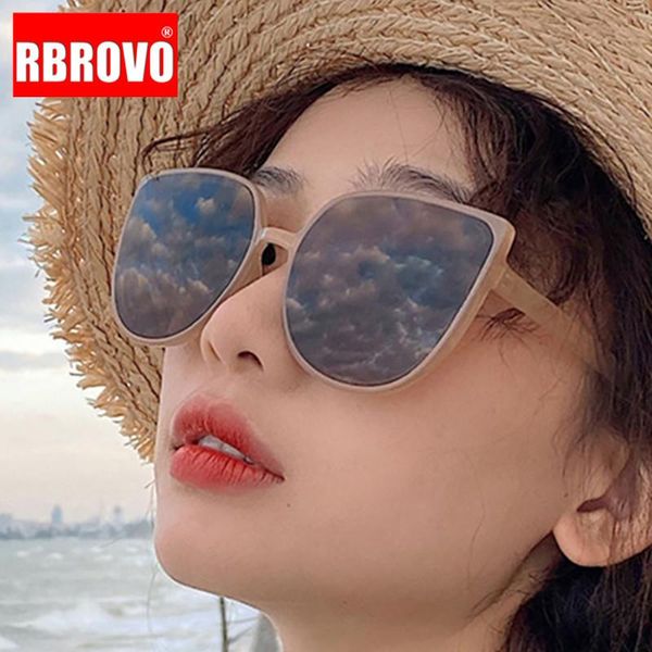 

rbrovo 2020 cateye солнцезащитные очки женщины классический ретро очки женщин конструктора тавра очки для женщин / мужчин vintage óculos de