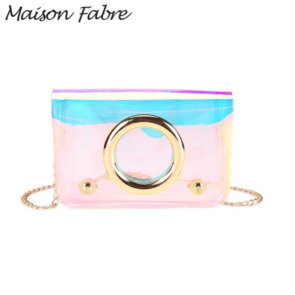 

maison fabre bag men women transparent wallet phone waterproof handbags chain fashion shoulder bag girls small crossbody