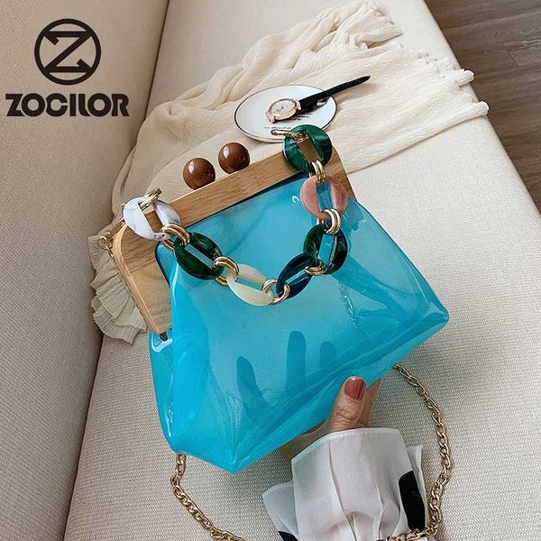 

fashion women's handbags transparent pvc bag shoulder bag women women's messenger bags chain handbags