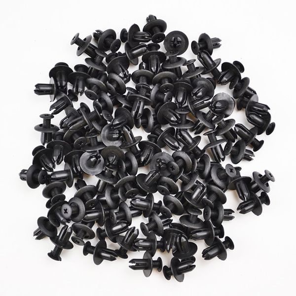 

100 pcs 8/10mm gat auto clips auto bumper portierbekleding plastic klinknagels front dumper spatbord fastener push pin clips