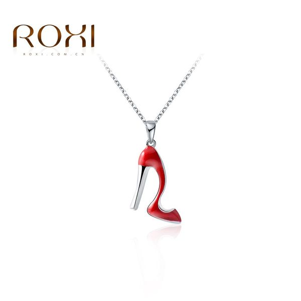 

roxi новый элегантный высокие каблуки обувь кулон ожерелье для женщин белое золото розовое золото цвет мода ювелирные изделия подарок для па, Silver