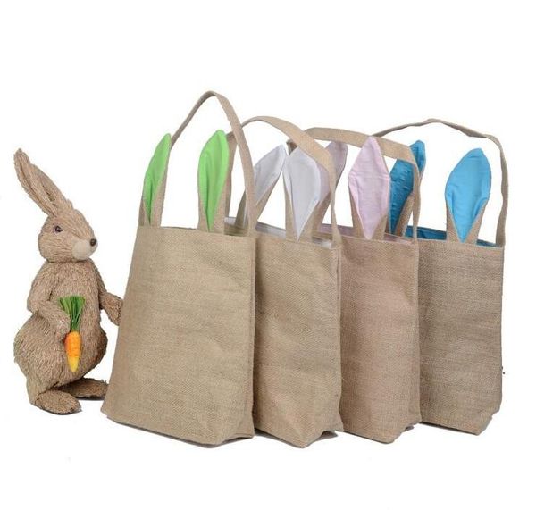 

Burlap ea ter ba ket with bunny ear 14 color bunny ear ba ket cute ea ter gift bag rabbit ear put ea ter egg by0715