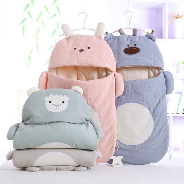 

newborn envelop 100% cotton infant winter sleeping bag 40*80cm sleep sack stroller warm and soft swaddle bag