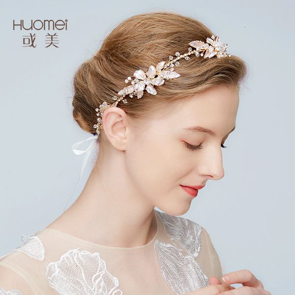 

d2138 npason bride european hair band bride headwear wedding dress full dress accessories exquisite marry ornaments, Golden;white