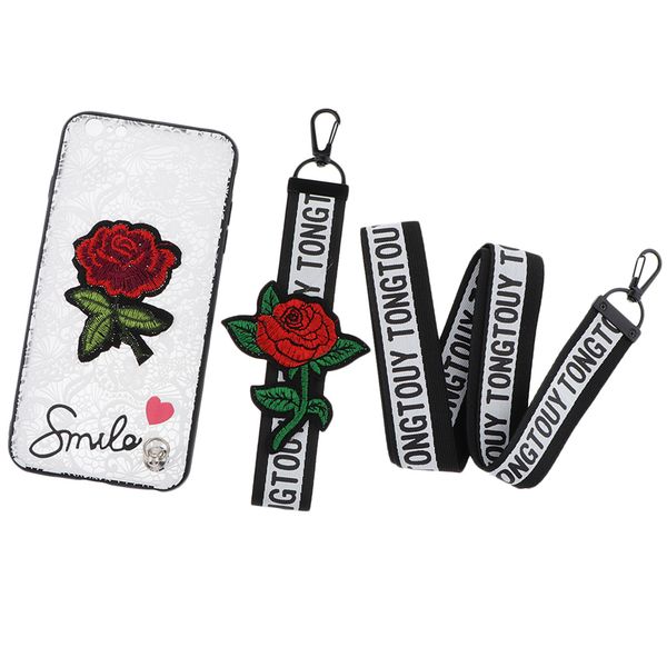 

embossed lace embroidery roses phone cover for iphone 6plus/6s plus