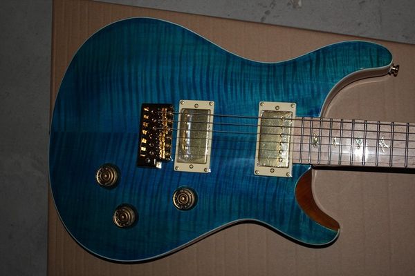 

wholesale new arrival birds inlay fingerboard agate blue aged vos electric guitar