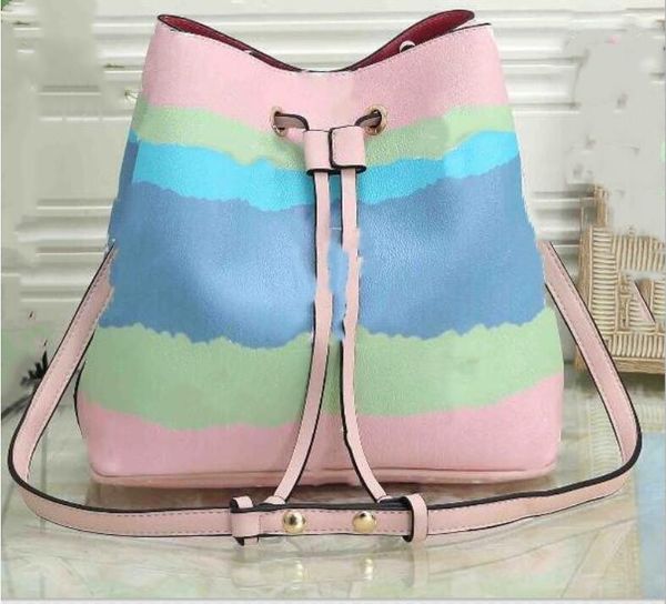 

new bucket bandage dye printed cherry blossom pink handbag handbag shoulder bag messenger bag outdoor classic