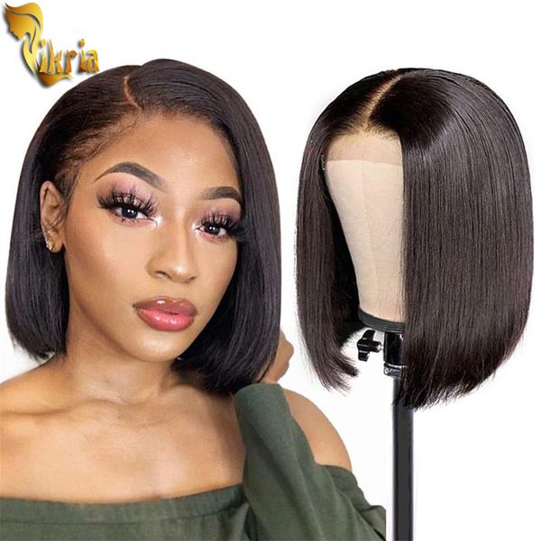 

bob lace front wigs full lace wigs brazilian peruvian straight for black women short human hair bob wigs natural hairline 130%~150% density, Black;brown