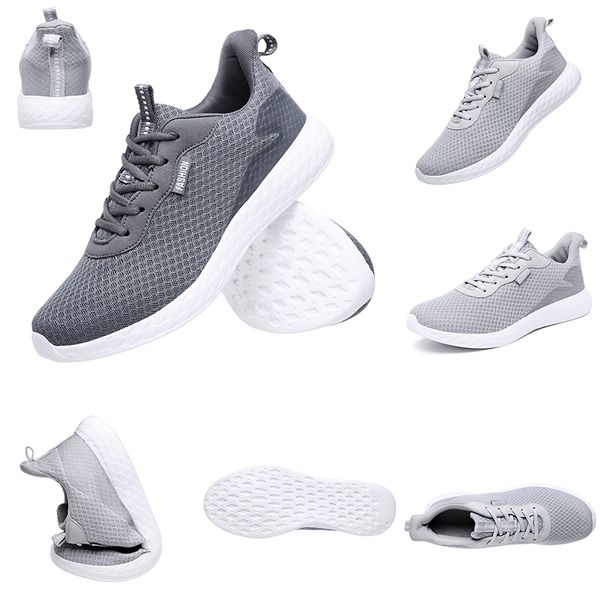 Мода спортивная обувь мужчины кроссовки белый черный серый легкий вес Runners Спортивная обувь тренеров кроссовки Самодельный бренд Сделано в Китае