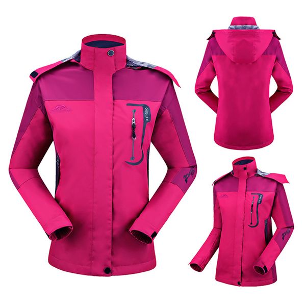 

2018 women windbreaker waterproof jacket outdoor spring windproof trekking hiking jackets woman rain coat female clothing, Blue;black