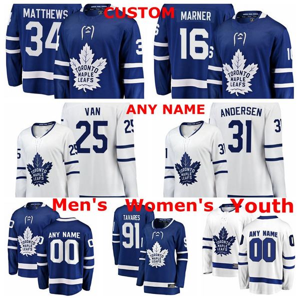 

toronto maple leafs jerseys auston matthews jersey mitchell marner john tavares james van riemsdyk frederik andersen hockey jerseys stitched, Black;red