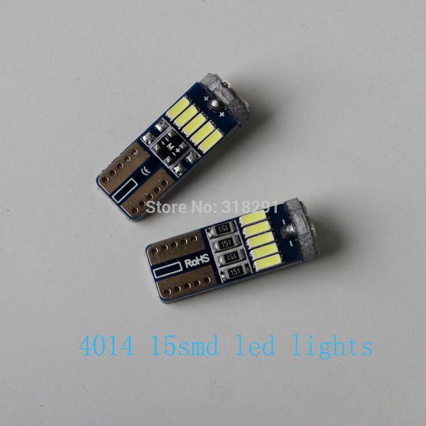 

new 100pcs t10 15smd 4014 led canbus no error nonpolarity lnterior light led t10 canbus w5w trunk light door lamp dome