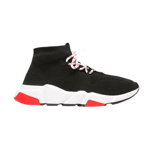 

2019 men women designer socks shoes speed trainer lace up mid black white yellow fashion mens trainers casual platform sneakers 01