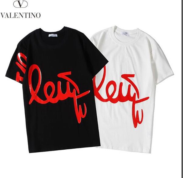 

wave striped print mens womens design t-shirts streetwear paris lovers summer crew neck tshirts brand teenagers short sleeve t-shirts, White