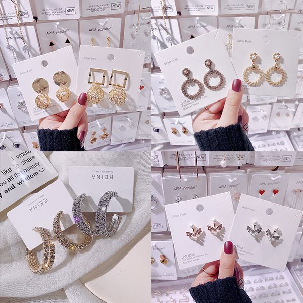 

s925 south korea dongdaemun procurement service pearl earrings female girl heart net red celebrity inspired temperament tassel earrings earr, Golden