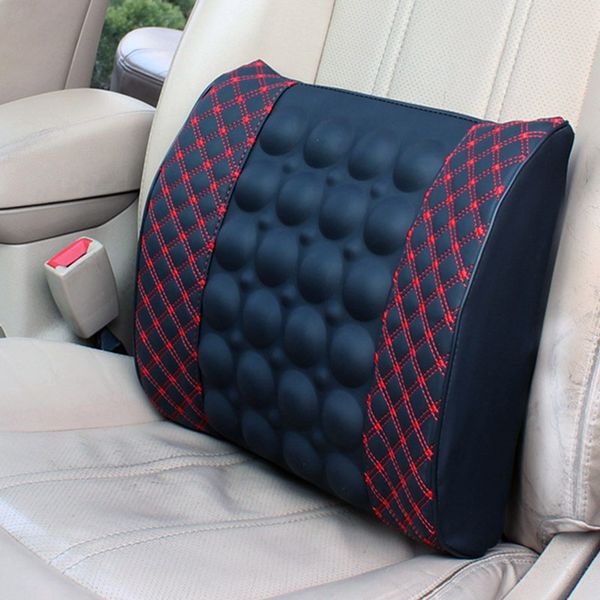 

car electric massage back cushion soft relief vertebral pain lumbar cushion waist support massage seat pillow home office chair